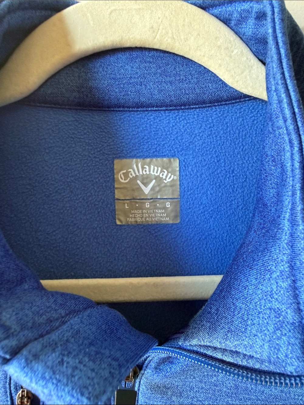 Callaway Heather Royal Blue Quarter-Zip Pullover - Picture 2 of 9